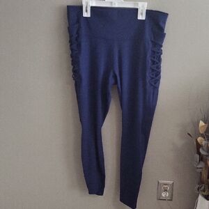all in motion Navy High-Waist Crisscross Side Leggings